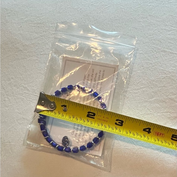 CHRYSALIS • Earth Blue Wrap Bangle Bracelet • Adjustable • - Picture 5 of 9